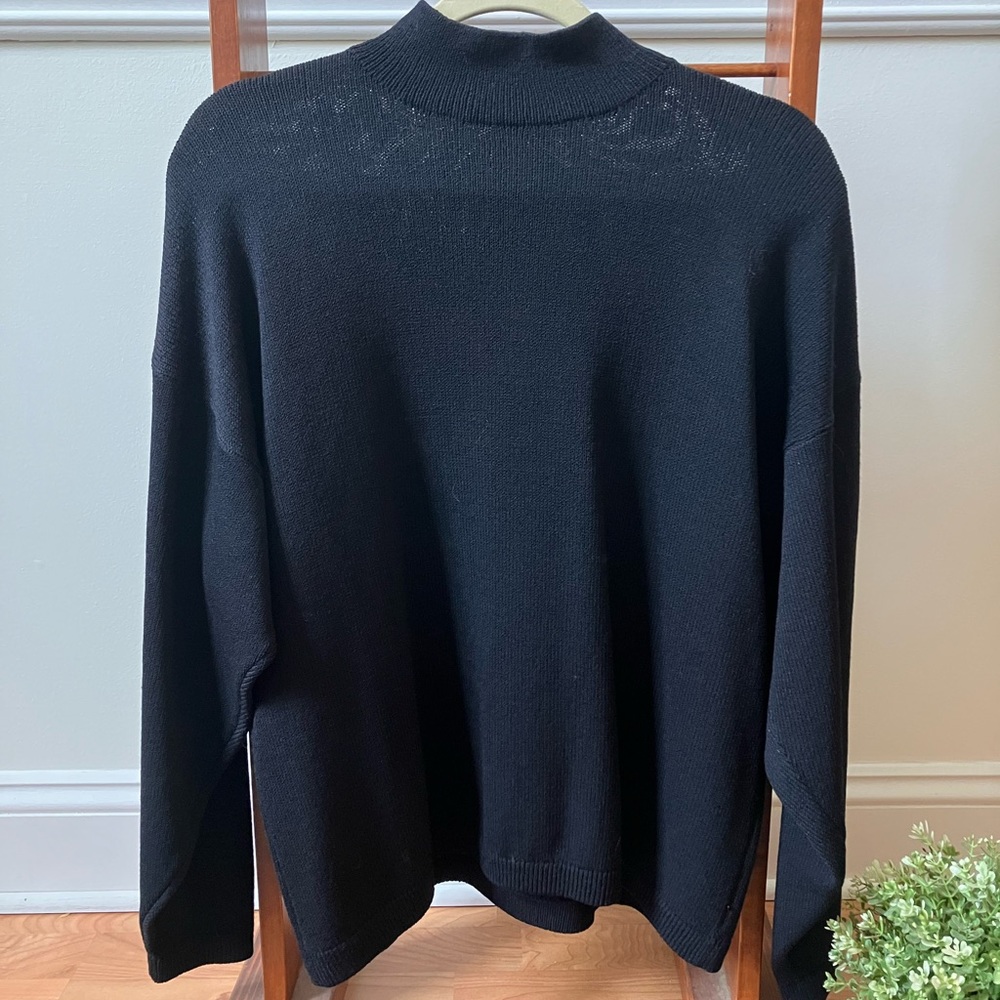 Like New St. John Black Santana Pullover